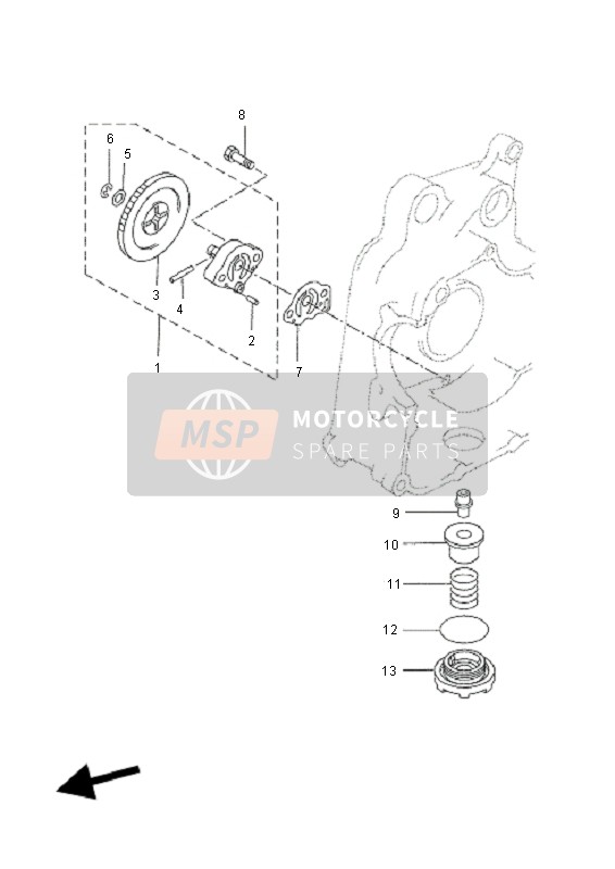 Yamaha YP250RA X-MAX 2011 La pompe à huile pour un 2011 Yamaha YP250RA X-MAX